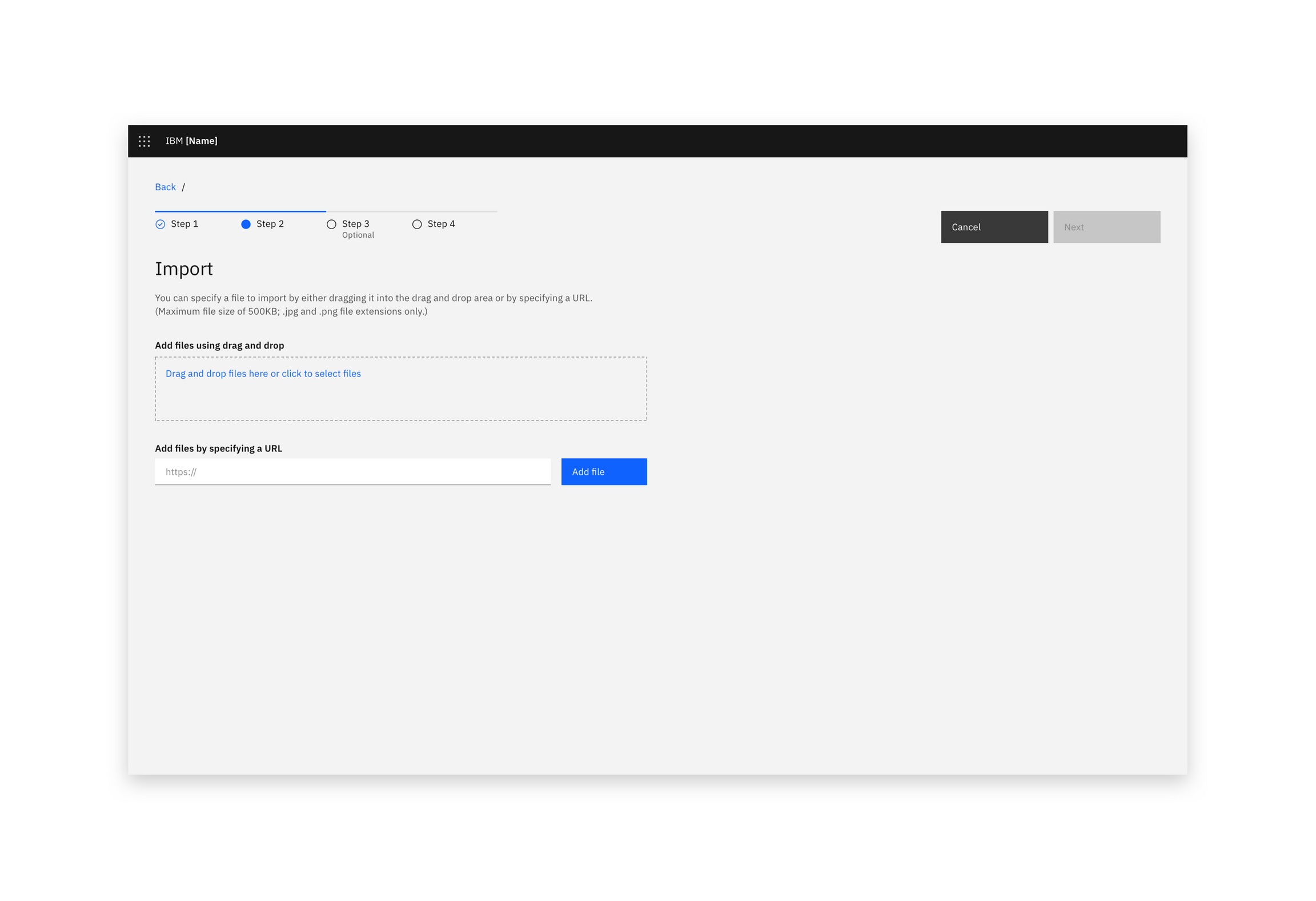 Import pattern – Carbon Design System