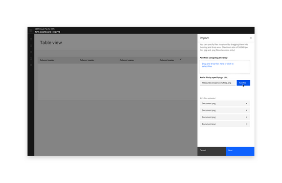 Import pattern – Carbon Design System